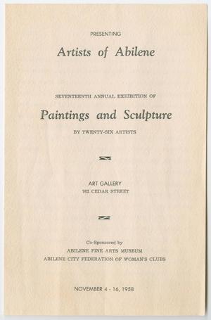 Primary view of object titled 'Artists of Abilene'.