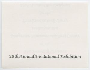 Primary view of object titled '28th Annual Invitational Exhibition'.