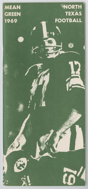 Primary view of object titled '[North Texas football schedule, 1969]'.
