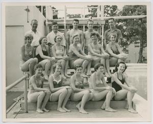 Primary view of object titled '[Group portrait of a swim team]'.