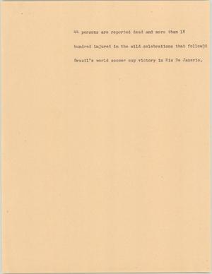 Primary view of object titled '[News Script: Deadly celebrations]'.