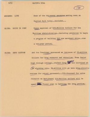Primary view of object titled '[News Script: Capitol hill]'.