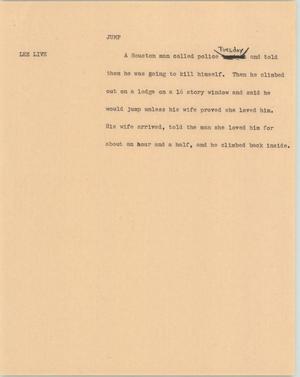 Primary view of object titled '[News Script: Jump]'.