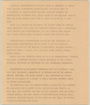 Primary view of object titled '[News Script: U.S. national news]'.