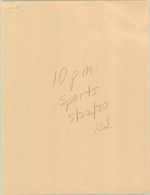 Primary view of object titled '[News Script: Evening sports update]'.