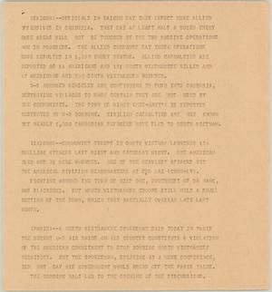 Primary view of object titled '[News Script: Update in Vietnam casualties]'.