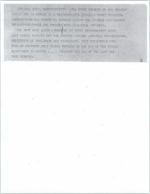 Primary view of object titled '[News Script: Kennedys in court]'.