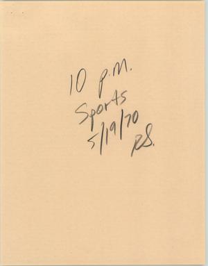 Primary view of object titled '[News Script: Late evening sports]'.