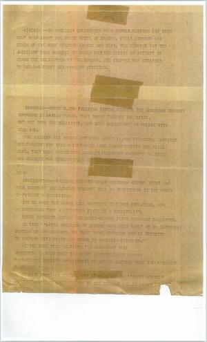 Primary view of object titled '[News Script: Filipino protests and recession prevention]'.