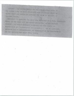 Primary view of object titled '[News Script: Arms Limitation Talks continue]'.