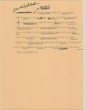 Primary view of object titled '[News Script: Midnight news]'.