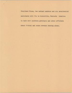Primary view of object titled '[News Script: US officials meeting]'.