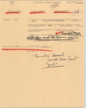 Primary view of object titled '[News Script: Net feed]'.