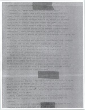 Primary view of object titled '[News Script: Amman and Fort Benning military update]'.