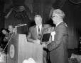 Photograph: [Man receiving the Texas Pioneer Broadcaster award]