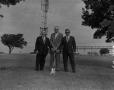 Thumbnail image of item number 1 in: '[3 men pictured at WBAP's new tower site]'.