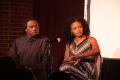 Thumbnail image of item number 1 in: '[Kimberly Elise and Curtis King look into the audience]'.