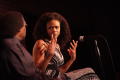 Primary view of [Kimberly Elise looks toward Curtis King]