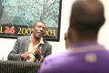 Thumbnail image of item number 1 in: '[Vondie Curtis Hall points to his hand]'.
