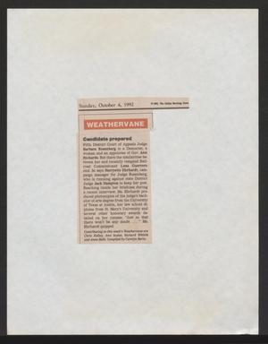 Primary view of object titled '[Clipping: Candidate prepared]'.