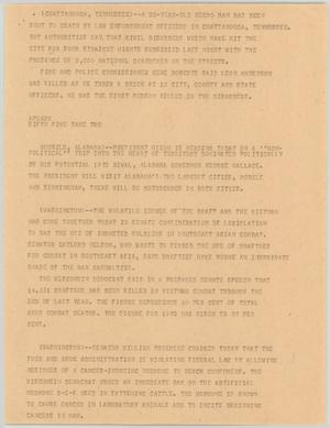 Primary view of object titled '[News Script: Nixon, FDA, the draft, and police shooting]'.
