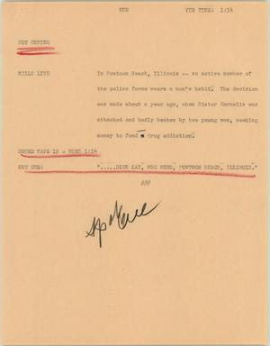 Primary view of object titled '[News Script: Nun]'.