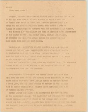 Primary view of object titled '[News Script: Fifth five]'.