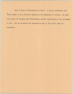 Primary view of object titled '[News Script: Chattanooga]'.