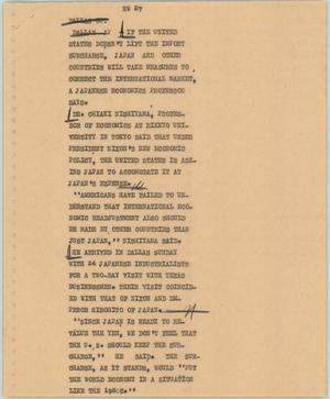 Primary view of object titled '[News Script: Dallas out]'.