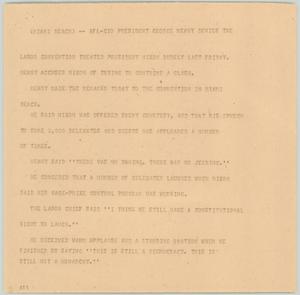Primary view of object titled '[News Script: AFL-CIO convention]'.