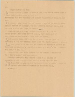 Primary view of object titled '[News Script: Texas weather new top]'.