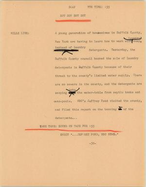 Primary view of object titled '[News Script: Soap]'.