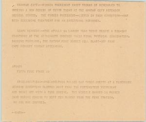 Primary view of object titled '[News Script: Truman health screening]'.