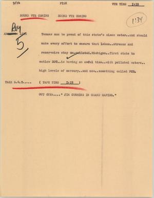 Primary view of object titled '[News Script: Fish]'.