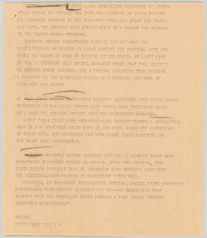Primary view of object titled '[News Script: Attica rebellion/ Governors/ McGovern]'.