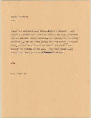 Primary view of object titled '[News Script: Runaway blowaway]'.