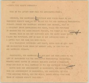 Primary view of object titled '[News Script: Nixon/ Vance]'.