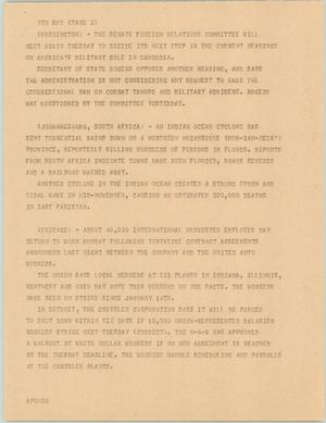 Primary view of object titled '[News Script: Foreign relations committee meeting]'.