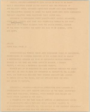 Primary view of object titled '[News Script: Rabat, Harrisburg, and McAlester]'.