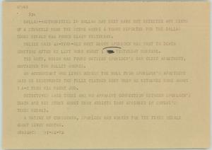 Primary view of object titled '[News Script: Dallas shooting]'.