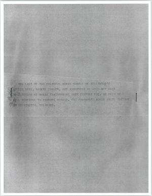 Primary view of object titled '[News Script: Fox board]'.