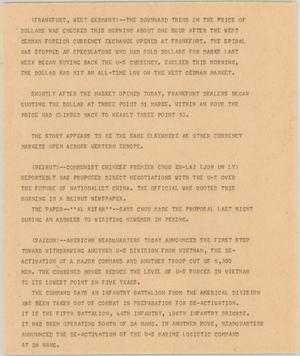 Primary view of object titled '[News Script: International]'.