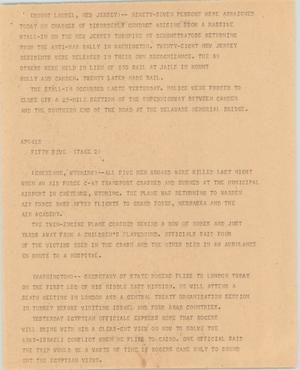 Primary view of object titled '[News Script: National news]'.
