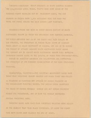 Primary view of object titled '[News Script: Vietnam/ Pakistan]'.