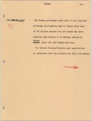 Primary view of object titled '[News Script: Ecuador]'.