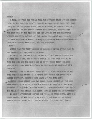 Primary view of object titled '[News Script: Murder]'.