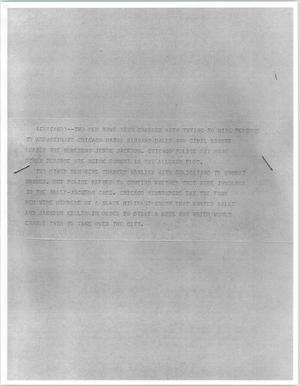 Primary view of object titled '[News Script: Chicago mayor trial]'.