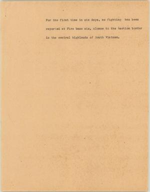 Primary view of object titled '[News Script: Vietnam war]'.