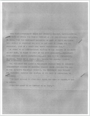 Primary view of object titled '[News Script: Nixon tour]'.