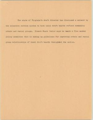 Primary view of object titled '[News Script: Draft director]'.